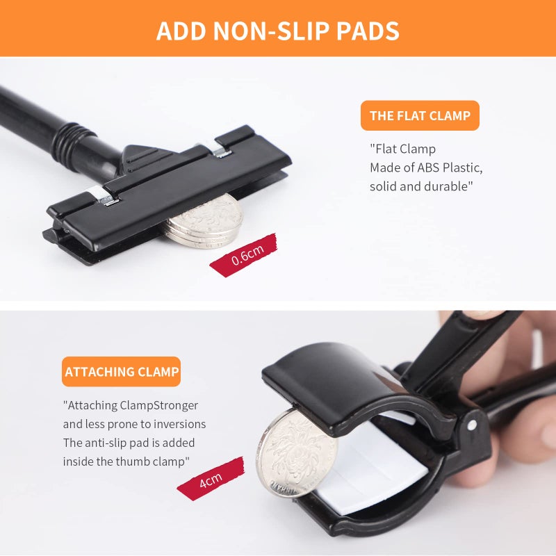 Mlici Sign Clips Merchandise Sign, Plastic Adjustable Clip Sign Holder Stand POP Clamp, 8 Pieces Clip-on Style Double Head Display Clips Rotating Swivel Sign Tag for Shelf Label Card - Image 5